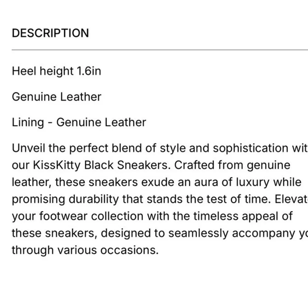 Lonza KissKitty  Womens‎ Sneakers EU 38 US 7.5 -8 Black Leather
